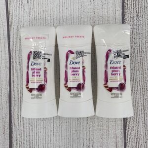 Dove Antiperspirant Deodorant Women 2.6oz Frosted Plum Berry 3pk Holiday Limited